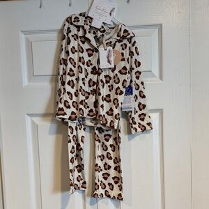 Jessica Simpson Leopard Print Girls Pajamas 4T